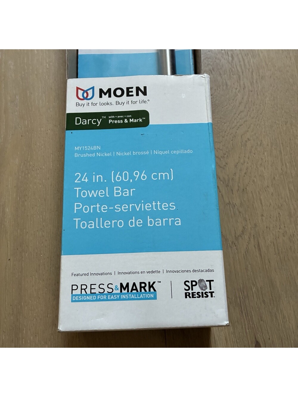 Moen Darcy 24" Brushed Nickel Towel Bar MY1524BN - NEW / NIB